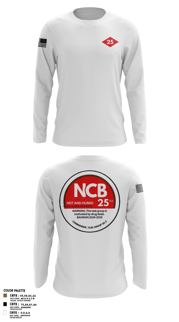 Long Sleeve Performance Shirt, NMCB 25 CTG 56.2, Navy, Teamtime, Team time, sublimation, custom sports apparel, team uniforms, spirit wear, spiritwear, sports uniforms, custom shirts, team store, custom team store, fundraiser sports, apparel fundraiser