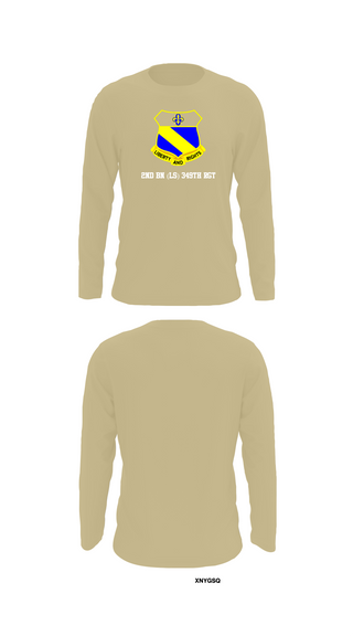 Long Sleeve Performance Shirt, 2nd BN (LS) 349th RGT, , Teamtime, Team time, sublimation, custom sports apparel, team uniforms, spirit wear, spiritwear, sports uniforms, custom shirts, team store, custom team store, fundraiser sports, apparel fundraiser