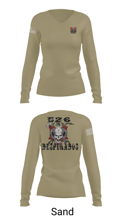526th ECC Desperados FMT 5277023 Women's Long Sleeve V-neck Shirt - 97