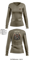 F CO, 229th MI BN Women's Long Sleeve V-neck Shirt - 2