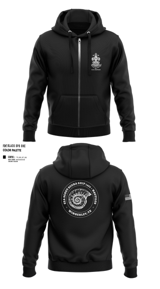 Zip Hoodie, Scuba Ship 1492, Swimming, Teamtime, Team time, sublimation, custom sports apparel, team uniforms, spirit wear, spiritwear, sports uniforms, custom shirts, team store, custom team store, fundraiser sports, apparel fundraiser
