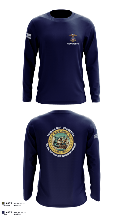 US Naval Sea Cadets Shark Division 57906218 Long Sleeve Performance Shirt 4
