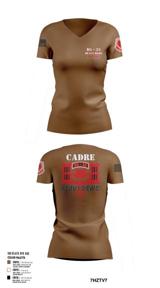 Womens Short Sleeve Vneck Shirt, CESD Bravo 35th Engineer Battalion, , Teamtime, Team time, sublimation, custom sports apparel, team uniforms, spirit wear, spiritwear, sports uniforms, custom shirts, team store, custom team store, fundraiser sports, apparel fundraiser