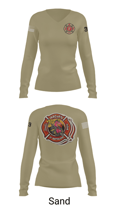 Glen Burnie 74238111 Women's Long Sleeve V-neck Shirt - 97