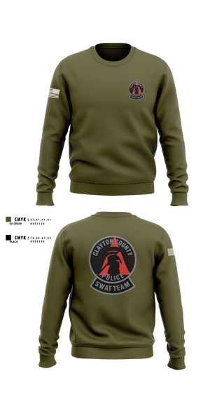 Crew Neck Sweatshirt, Clayton County Police SWAT Team, Police, Teamtime, Team time, sublimation, custom sports apparel, team uniforms, spirit wear, spiritwear, sports uniforms, custom shirts, team store, custom team store, fundraiser sports, apparel fundraiser