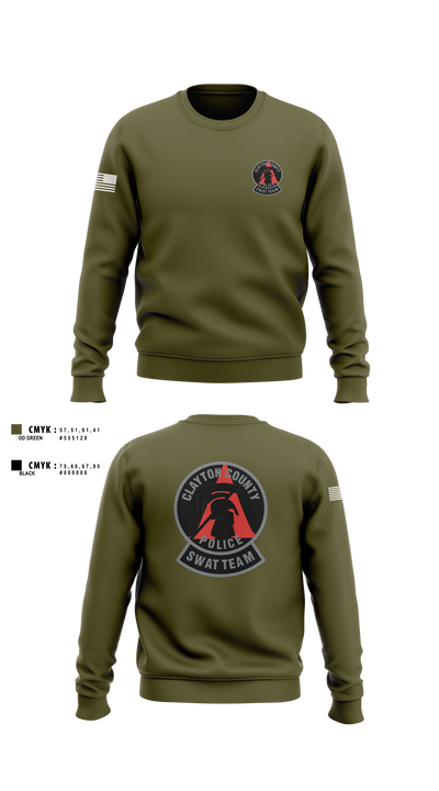 Clayton County Police SWAT Team 81902169 Crew Neck Sweatshirt - 1
