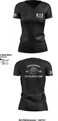 E-1 Jocks D1 Women's Short Sleeve V-neck Shirt - 2