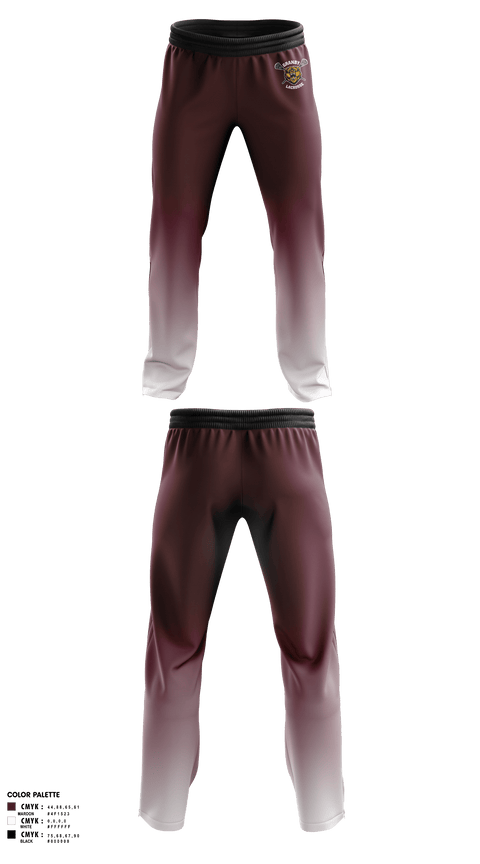 Sweatpants, Granby Youth Lacrosse, Men's Lacrosse, Teamtime, Team time, sublimation, custom sports apparel, team uniforms, spirit wear, spiritwear, sports uniforms, custom shirts, team store, custom team store, fundraiser sports, apparel fundraiser