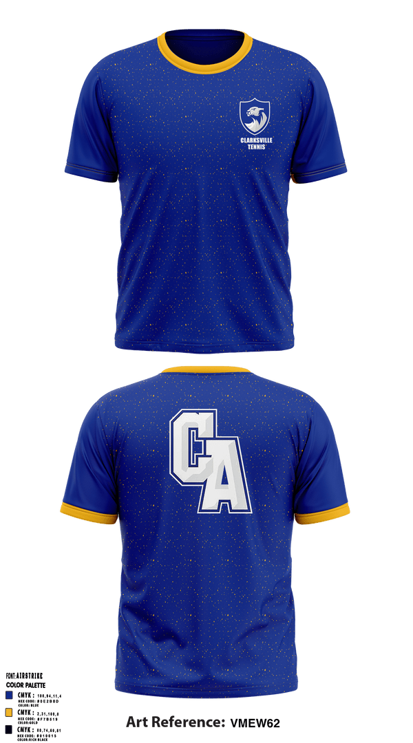 Short Sleeve Performance Shirt, Clarksville Academy Tennis, Tennis, Teamtime, Team time, sublimation, custom sports apparel, team uniforms, spirit wear, spiritwear, sports uniforms, custom shirts, team store, custom team store, fundraiser sports, apparel fundraiser