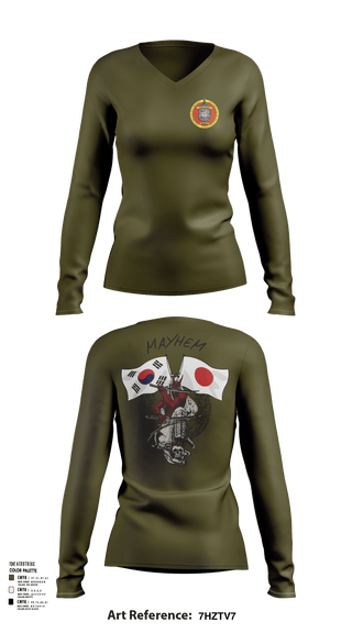 Womens Long Sleeve Vneck Shirt, 3/11 Mayhem, , Teamtime, Team time, sublimation, custom sports apparel, team uniforms, spirit wear, spiritwear, sports uniforms, custom shirts, team store, custom team store, fundraiser sports, apparel fundraiser