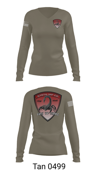 Womens Long Sleeve Vneck Shirt, 978th Military Police Company, , Teamtime, Team time, sublimation, custom sports apparel, team uniforms, spirit wear, spiritwear, sports uniforms, custom shirts, team store, custom team store, fundraiser sports, apparel fundraiser