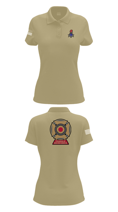 Zenobia marksmen Women's Short Sleeve Performance Polo  - 43