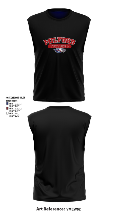 Milford Eagles Pop Warner Football and Cheer 85500081 Tank Top - 2 (1)