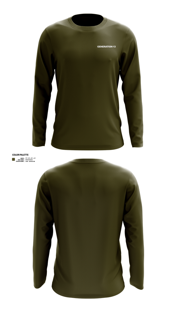 Long Sleeve Performance Shirt, Generation 13, , Teamtime, Team time, sublimation, custom sports apparel, team uniforms, spirit wear, spiritwear, sports uniforms, custom shirts, team store, custom team store, fundraiser sports, apparel fundraiser
