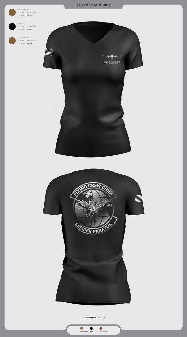 Womens Short Sleeve Vneck Shirt, FLYING CREW CHIEFS, , Teamtime, Team time, sublimation, custom sports apparel, team uniforms, spirit wear, spiritwear, sports uniforms, custom shirts, team store, custom team store, fundraiser sports, apparel fundraiser