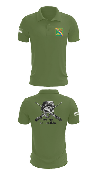 Short Sleeve Performance Polo, 1st Battalion 69th Infantry Regiment, Army, Teamtime, Team time, sublimation, custom sports apparel, team uniforms, spirit wear, spiritwear, sports uniforms, custom shirts, team store, custom team store, fundraiser sports, apparel fundraiser
