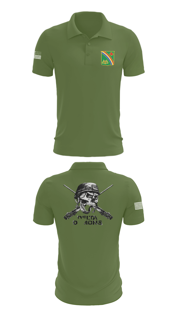 Short Sleeve Performance Polo, 1st Battalion 69th Infantry Regiment, Army, Teamtime, Team time, sublimation, custom sports apparel, team uniforms, spirit wear, spiritwear, sports uniforms, custom shirts, team store, custom team store, fundraiser sports, apparel fundraiser