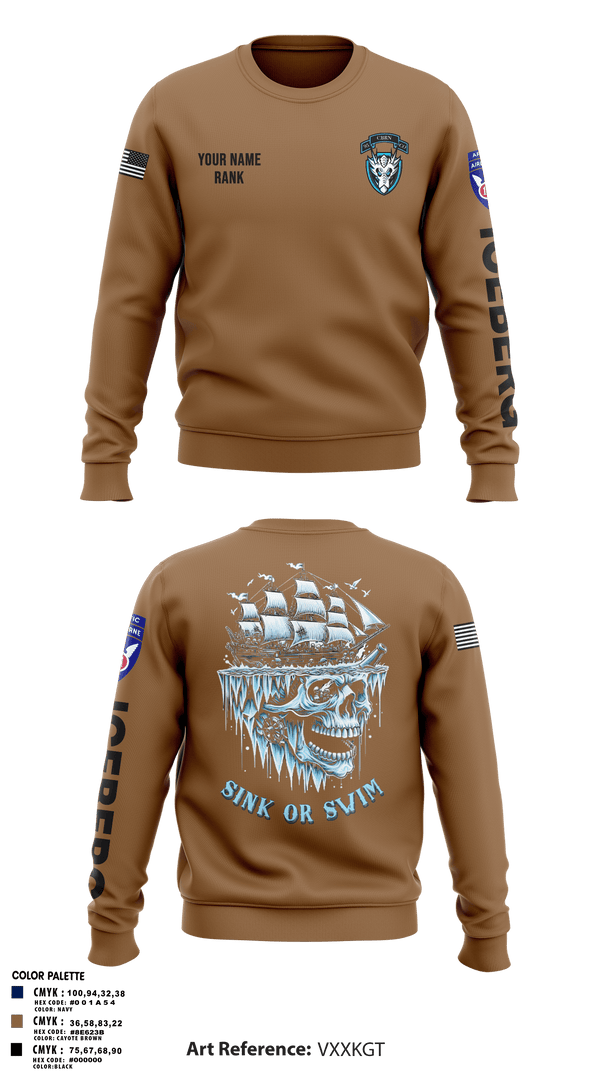 Crew Neck Sweatshirt, HQ, 95th CM CO, Army, Teamtime, Team time, sublimation, custom sports apparel, team uniforms, spirit wear, spiritwear, sports uniforms, custom shirts, team store, custom team store, fundraiser sports, apparel fundraiser