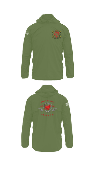 Windbreaker, Bravo Battery 3-7 FA, Army, Teamtime, Team time, sublimation, custom sports apparel, team uniforms, spirit wear, spiritwear, sports uniforms, custom shirts, team store, custom team store, fundraiser sports, apparel fundraiser