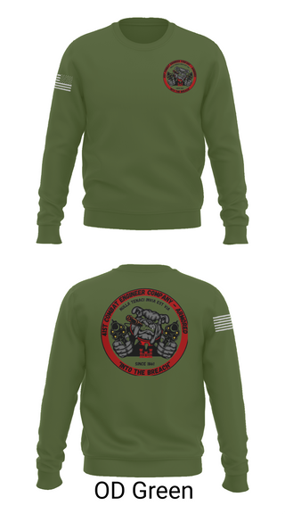 Crew Neck Sweatshirt, 41st CEC-A, Army, Teamtime, Team time, sublimation, custom sports apparel, team uniforms, spirit wear, spiritwear, sports uniforms, custom shirts, team store, custom team store, fundraiser sports, apparel fundraiser