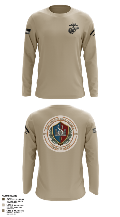 8th ESB Charlie Co. 31724499 Long Sleeve Performance Shirt 2