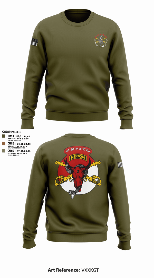 Crew Neck Sweatshirt, 1/113 CAV B-Troop, Army, Teamtime, Team time, sublimation, custom sports apparel, team uniforms, spirit wear, spiritwear, sports uniforms, custom shirts, team store, custom team store, fundraiser sports, apparel fundraiser