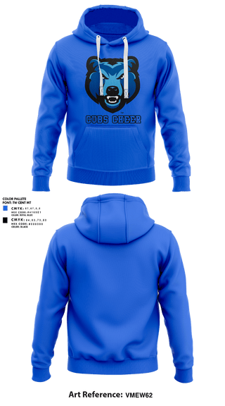 Hoodie, Cubs Cheer, Cheer, Teamtime, Team time, sublimation, custom sports apparel, team uniforms, spirit wear, spiritwear, sports uniforms, custom shirts, team store, custom team store, fundraiser sports, apparel fundraiser