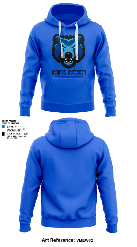 Hoodie, Cubs Cheer, Cheer, Teamtime, Team time, sublimation, custom sports apparel, team uniforms, spirit wear, spiritwear, sports uniforms, custom shirts, team store, custom team store, fundraiser sports, apparel fundraiser