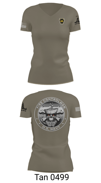 Fire Controlman 9511626 Women's Short Sleeve V-neck Shirt - 65