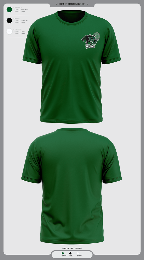 Short Sleeve Performance Shirt, Palo Verde Panthers, Tennis, Teamtime, Team time, sublimation, custom sports apparel, team uniforms, spirit wear, spiritwear, sports uniforms, custom shirts, team store, custom team store, fundraiser sports, apparel fundraiser