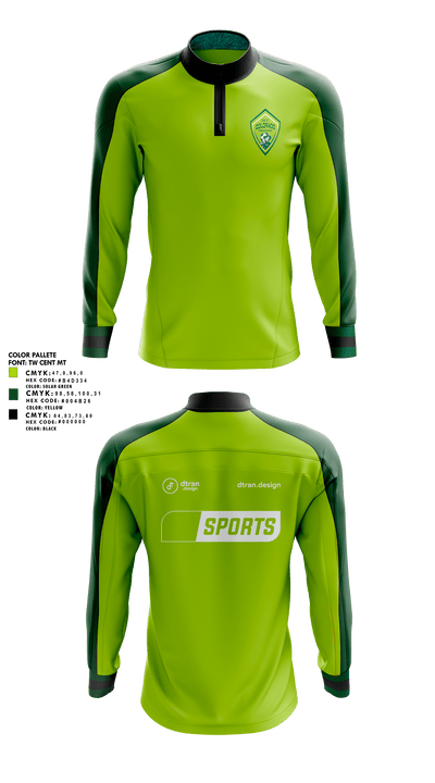 AFC Colorado Dragons 48470583 Quarter Zip Jacket - 3