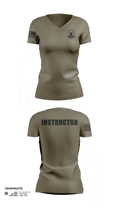 19 AW WAR Center Women's Short Sleeve V-neck Shirt - 50
