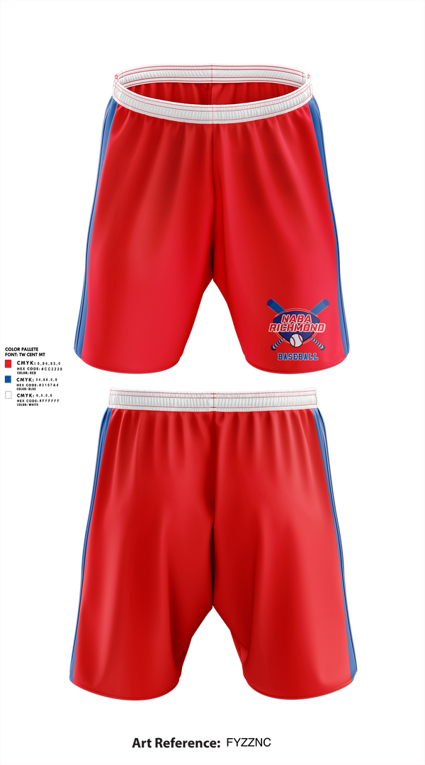 Athletic Shorts With Pockets, NABA Richmond Baseball, Baseball, Teamtime, Team time, sublimation, custom sports apparel, team uniforms, spirit wear, spiritwear, sports uniforms, custom shirts, team store, custom team store, fundraiser sports, apparel fundraiser