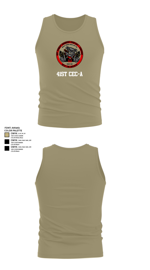 Tank Top, 41st CEC-A, Army, Teamtime, Team time, sublimation, custom sports apparel, team uniforms, spirit wear, spiritwear, sports uniforms, custom shirts, team store, custom team store, fundraiser sports, apparel fundraiser