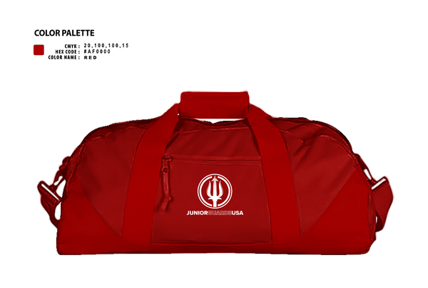 Duffle Bag, Junior Guards USA, Swimming, Teamtime, Team time, sublimation, custom sports apparel, team uniforms, spirit wear, spiritwear, sports uniforms, custom shirts, team store, custom team store, fundraiser sports, apparel fundraiser