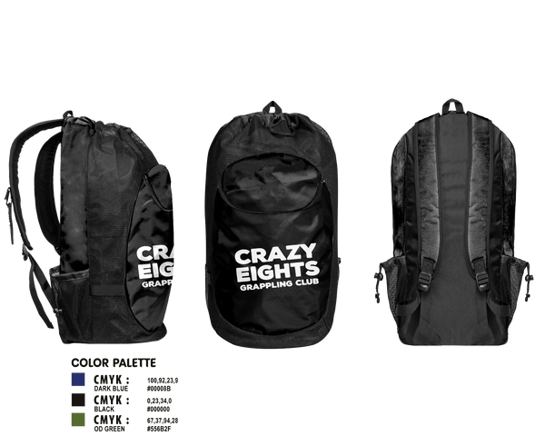 Gear Bag, Crazy Eights Grappling Club, Wrestling, Teamtime, Team time, sublimation, custom sports apparel, team uniforms, spirit wear, spiritwear, sports uniforms, custom shirts, team store, custom team store, fundraiser sports, apparel fundraiser