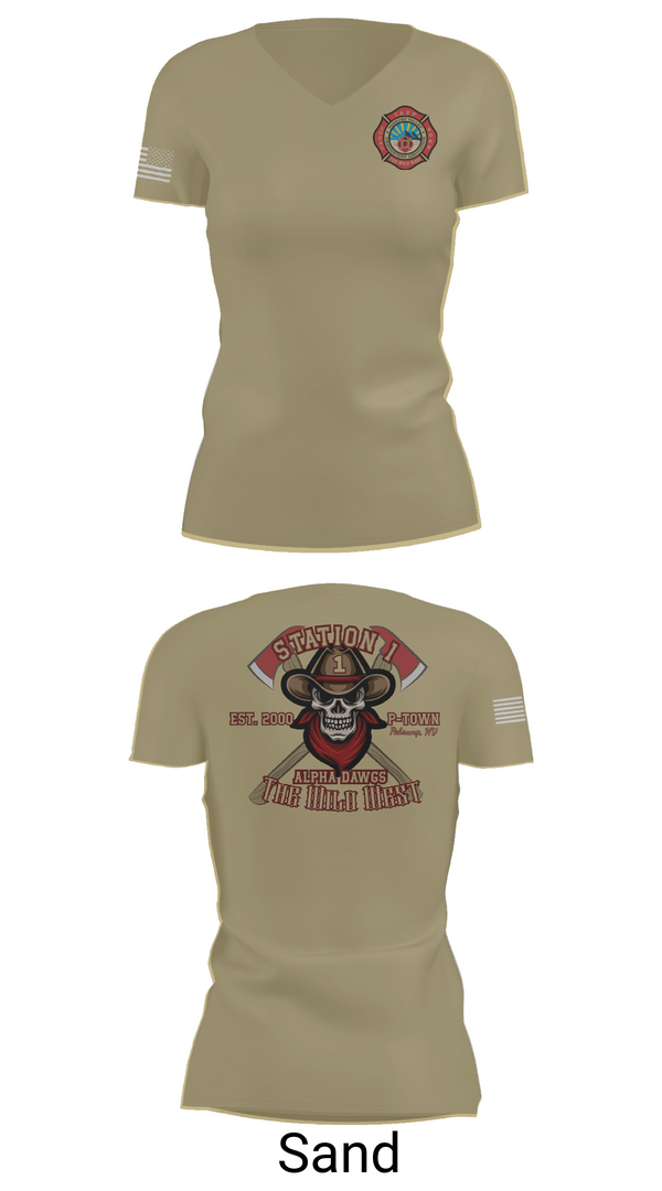 Womens Short Sleeve Vneck Shirt, PVFR, , Teamtime, Team time, sublimation, custom sports apparel, team uniforms, spirit wear, spiritwear, sports uniforms, custom shirts, team store, custom team store, fundraiser sports, apparel fundraiser