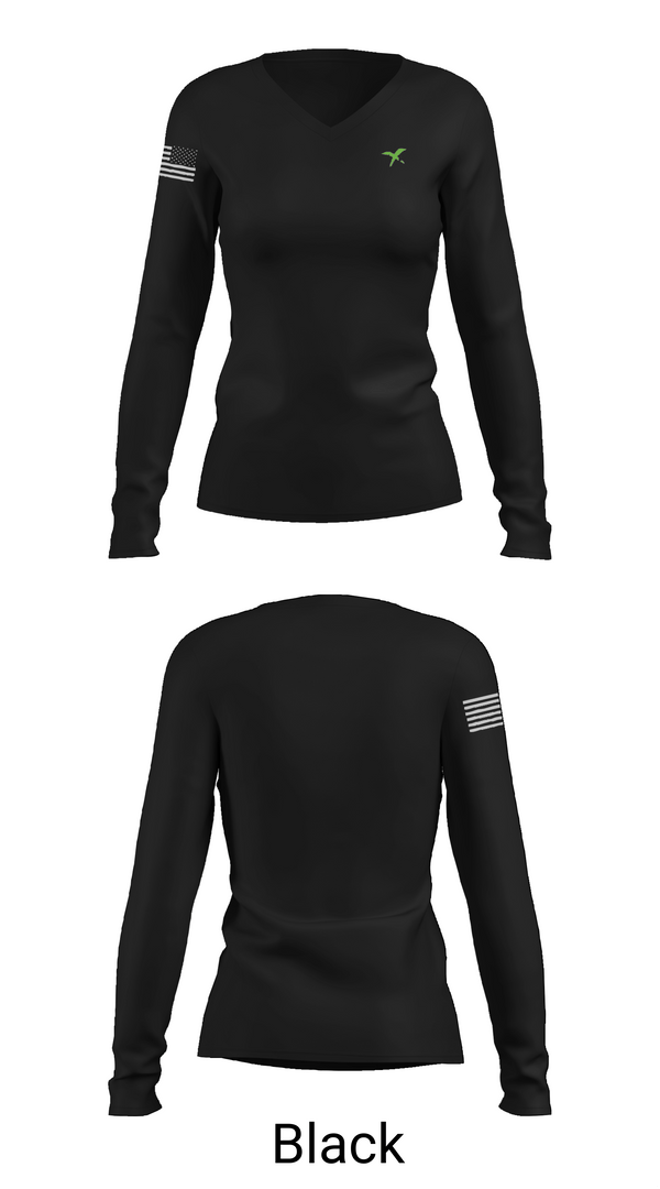 Womens Long Sleeve Vneck Shirt, Desoto County Gymnastics, Spirit Store, Teamtime, Team time, sublimation, custom sports apparel, team uniforms, spirit wear, spiritwear, sports uniforms, custom shirts, team store, custom team store, fundraiser sports, apparel fundraiser
