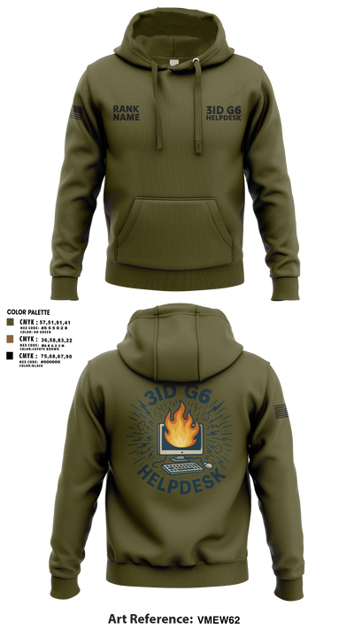 3ID G6 Helpdesk 95393067 Hoodie - 105