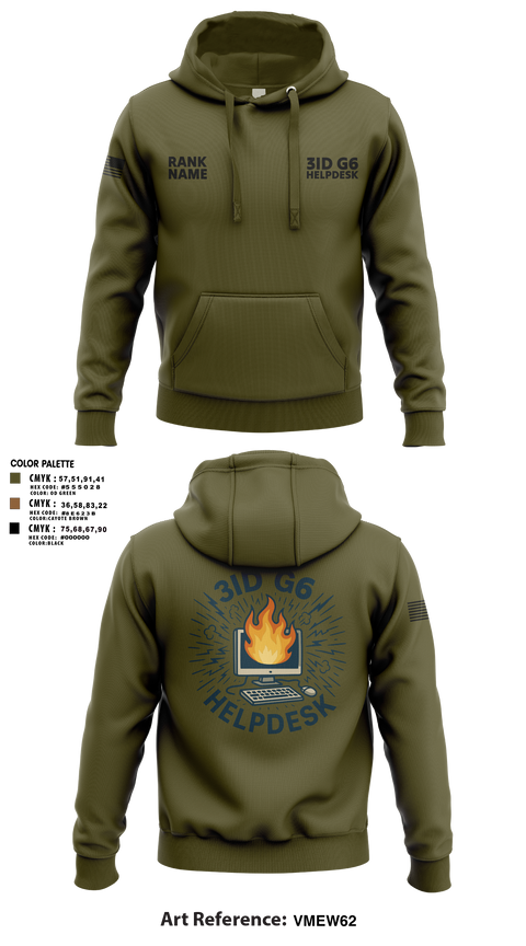 Hoodie, 3ID G6 Helpdesk, , Teamtime, Team time, sublimation, custom sports apparel, team uniforms, spirit wear, spiritwear, sports uniforms, custom shirts, team store, custom team store, fundraiser sports, apparel fundraiser