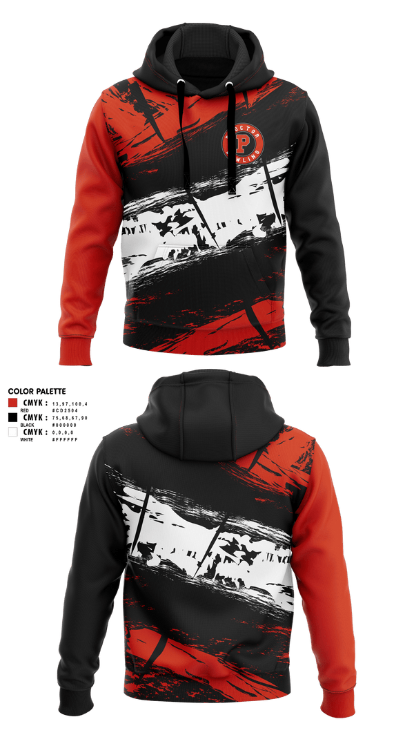 Hoodie, Proctor Raiders, Bowling, Teamtime, Team time, sublimation, custom sports apparel, team uniforms, spirit wear, spiritwear, sports uniforms, custom shirts, team store, custom team store, fundraiser sports, apparel fundraiser