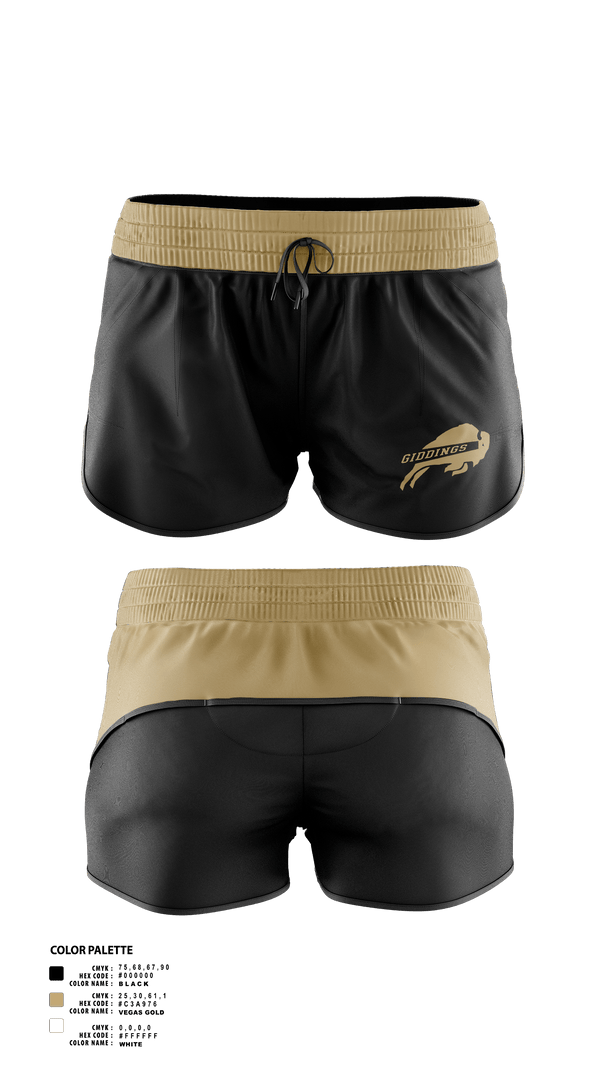 Womens Shorts, Giddings Tennis, Tennis, Teamtime, Team time, sublimation, custom sports apparel, team uniforms, spirit wear, spiritwear, sports uniforms, custom shirts, team store, custom team store, fundraiser sports, apparel fundraiser