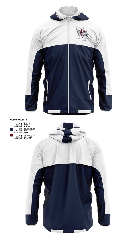 Windbreaker, Syracuse Academy of Science Track and Field, Track & Field, Teamtime, Team time, sublimation, custom sports apparel, team uniforms, spirit wear, spiritwear, sports uniforms, custom shirts, team store, custom team store, fundraiser sports, apparel fundraiser