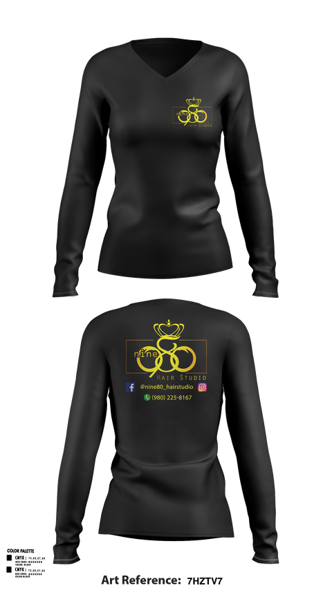 Womens Long Sleeve Vneck Shirt, Nine80, , Teamtime, Team time, sublimation, custom sports apparel, team uniforms, spirit wear, spiritwear, sports uniforms, custom shirts, team store, custom team store, fundraiser sports, apparel fundraiser