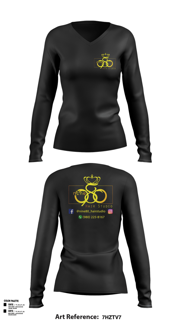 Womens Long Sleeve Vneck Shirt, Nine80, , Teamtime, Team time, sublimation, custom sports apparel, team uniforms, spirit wear, spiritwear, sports uniforms, custom shirts, team store, custom team store, fundraiser sports, apparel fundraiser