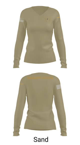 Womens Long Sleeve Vneck Shirt, Montgomery County Police CNT, , Teamtime, Team time, sublimation, custom sports apparel, team uniforms, spirit wear, spiritwear, sports uniforms, custom shirts, team store, custom team store, fundraiser sports, apparel fundraiser