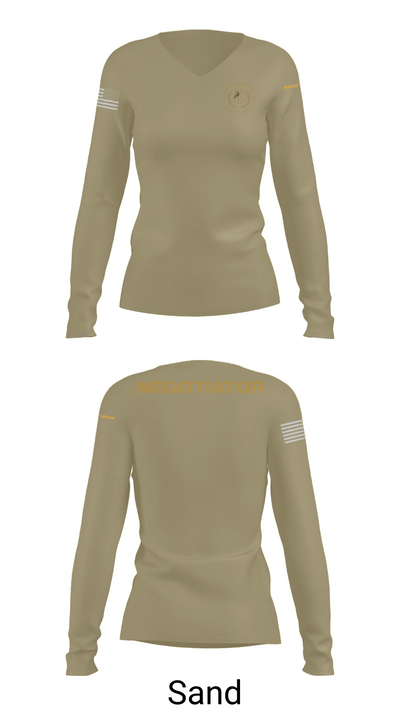 Montgomery County Police CNT 46228172 Women's Long Sleeve V-neck Shirt - 92