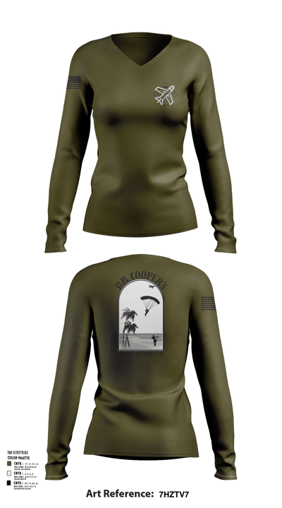 D.B. Coopers 15959571 Women's Long Sleeve V-neck Shirt - 4