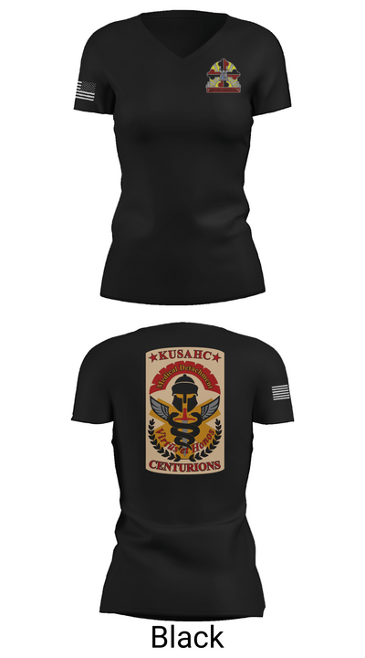 Kirk U.S. Army Health Clinic 36781561 Women's Short Sleeve V-neck Shirt - 28