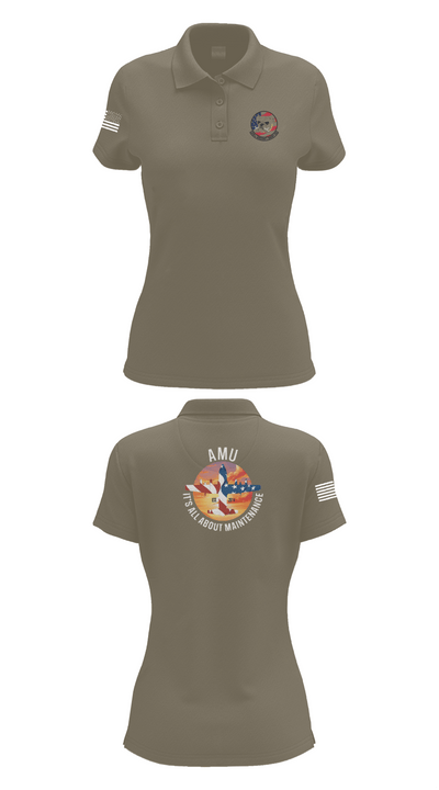 910th AMXS 63315708 Women's Short Sleeve Performance Polo  - 75